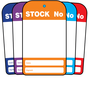 Stock Number Tag - Tear Resistant & Waterproof