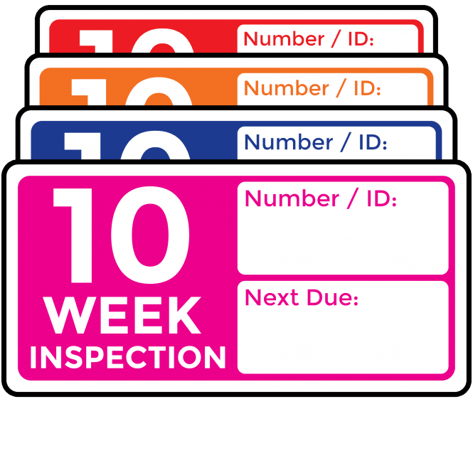 Super Stick 10 Week Vehicle Inspection Labels – Fleet & HGV Safety Stickers for Compliance Checks