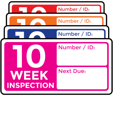 Super Stick 10 Week Vehicle Inspection Labels – Fleet & HGV Safety Stickers for Compliance Checks