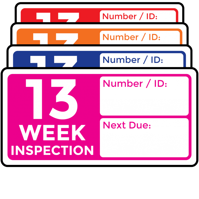 Super Stick 13 Week Vehicle Inspection Labels – Fleet & HGV Safety Stickers for Compliance Checks