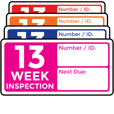 Super Stick 13 Week Vehicle Inspection Labels – Fleet & HGV Safety Stickers for Compliance Checks
