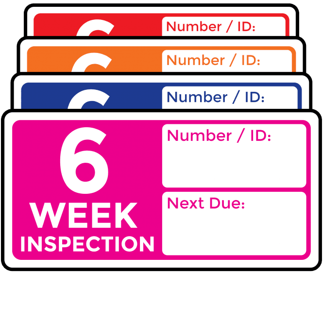 Super Stick 6 Week Vehicle Inspection Labels – Fleet & HGV Safety Stickers for Compliance Checks