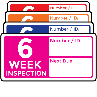 Super Stick 6 Week Vehicle Inspection Labels – Fleet & HGV Safety Stickers for Compliance Checks