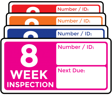 Super Stick 8 Week Vehicle Inspection Labels – Fleet & HGV Safety Stickers for Compliance Checks