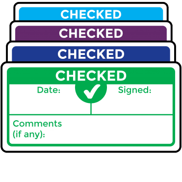 Super Stick Checked Labels - Choice of Colours