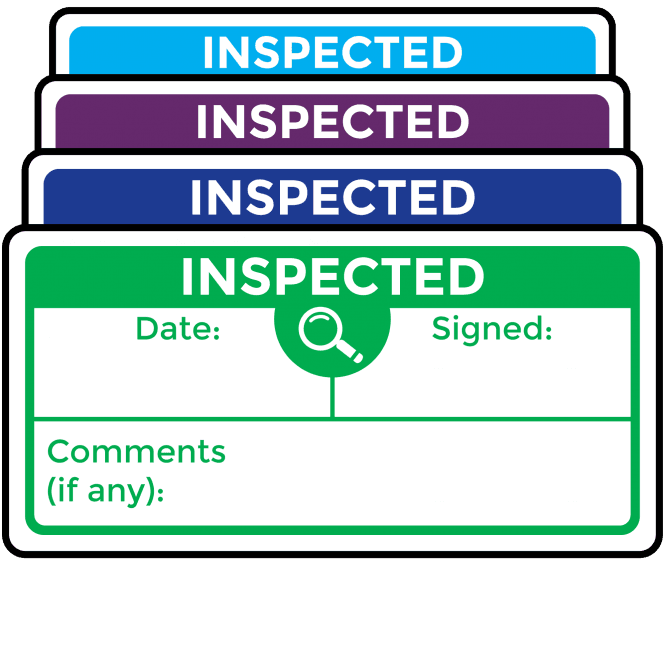 Super Stick Inspected Labels - Variety of Colours