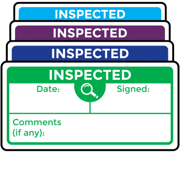 Super Stick Inspected Labels - Choice of Colours