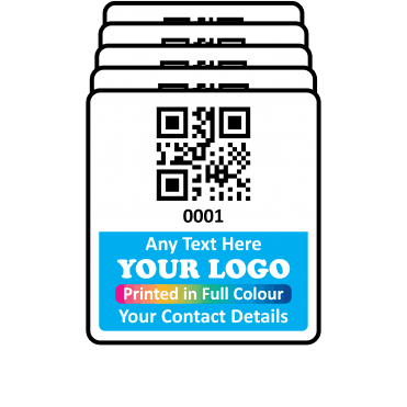 Super Stick QR Code Labels Fully Customisable - Sticks to almost anything! Design 2