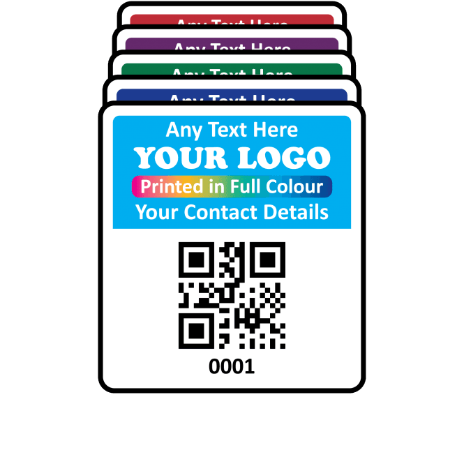 Super Stick QR Code Labels Fully Customisable - Sticks to almost anything! Design 3