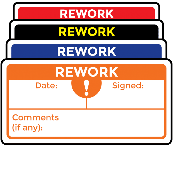 Super Stick Rework Labels - Variety of Colours