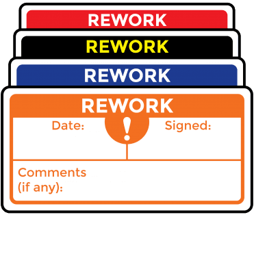 Super Stick Rework Labels - Choice of Colours