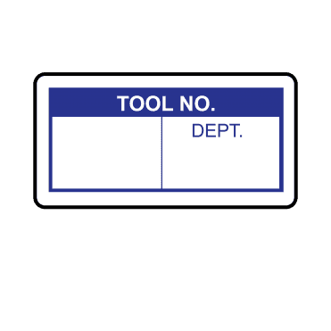 Tool No. Labels in Blue