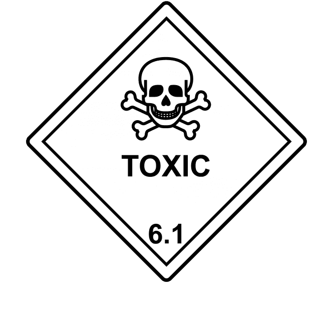 Toxic 6.1 Labels - Hazard Warning Diamonds