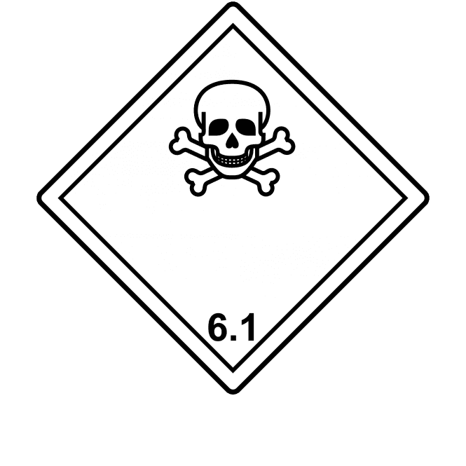 Toxic 6.1 Labels, No Text - Hazard Warning Diamonds