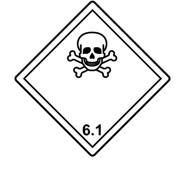Toxic 6.1 Labels, No Text - Hazard Warning Diamonds