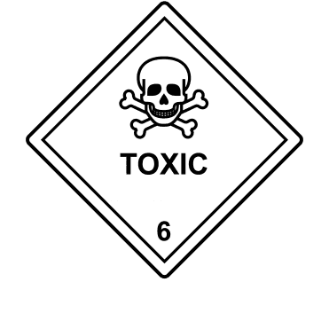 Toxic 6 Labels - Hazard Warning Diamonds