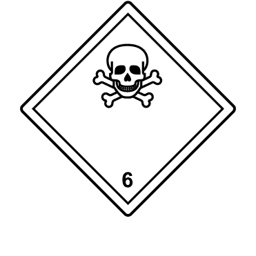 Toxic 6 Labels, No Text - Hazard Warning Diamonds