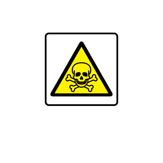 Toxic Symbol Labels - Danger & Warning Labels