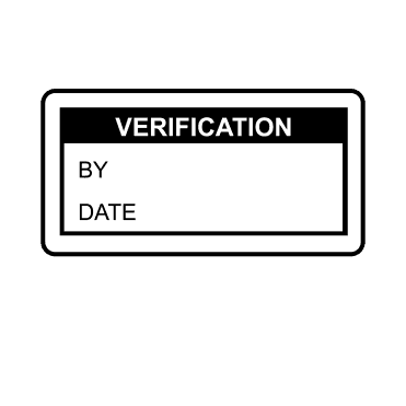 Verification Labels in Black