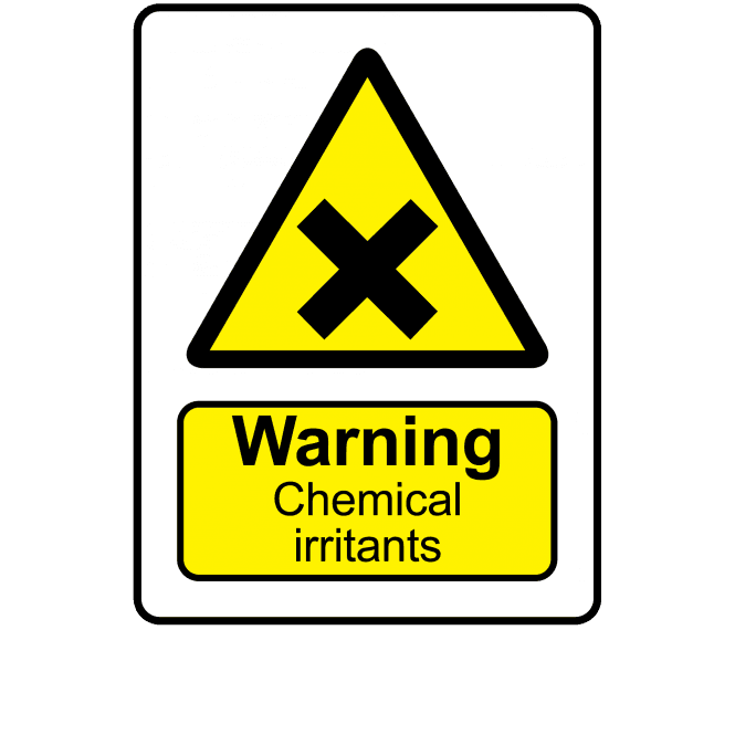 Warning Chemical Irritants - Danger & Warning Labels