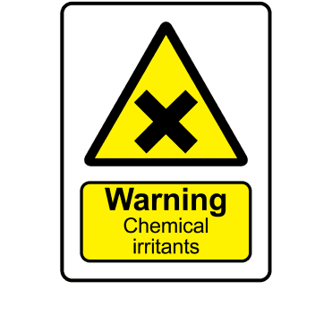 Warning Chemical Irritants - Danger & Warning Labels