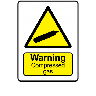 Warning Compressed Gas - Danger & Warning Labels