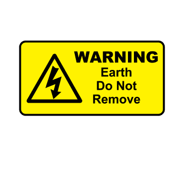 Warning Earth Do Not Remove - Connection Labels