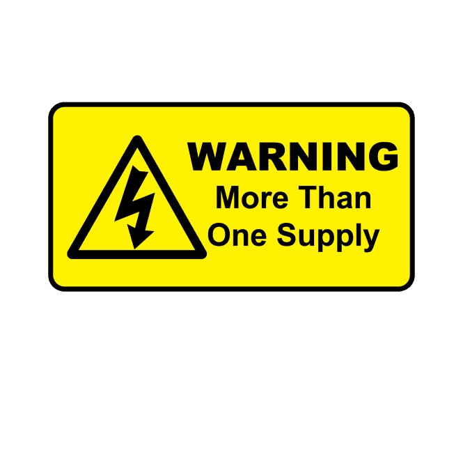 Warning More Than One Supply - Warning Labels
