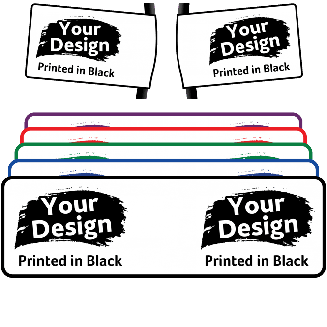 Wrap Size Labels to Your Design. Choice of colours