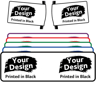 Wrap Size Labels to Your Design. Choice of colours